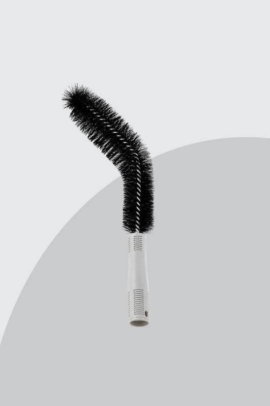 Bended tube cobweb brush