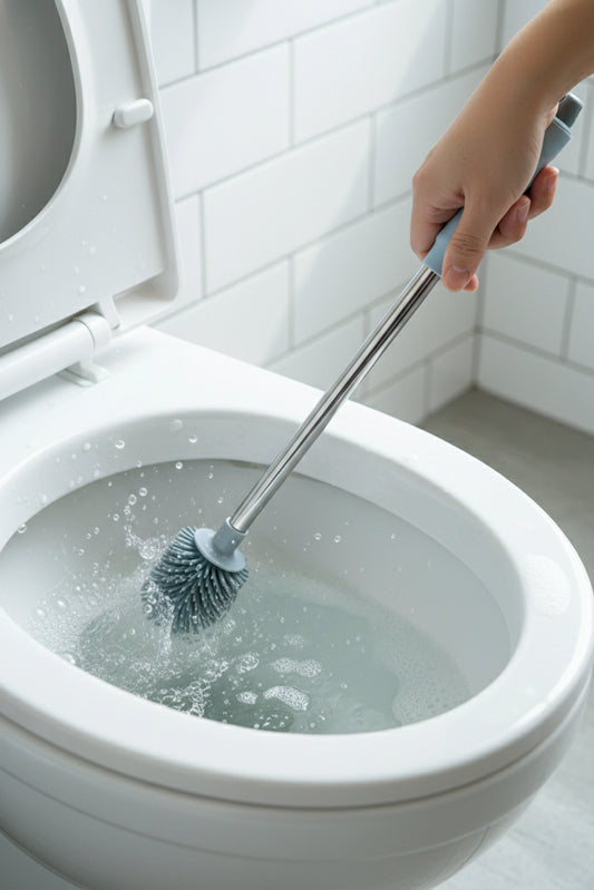 Round toilet brush silicone