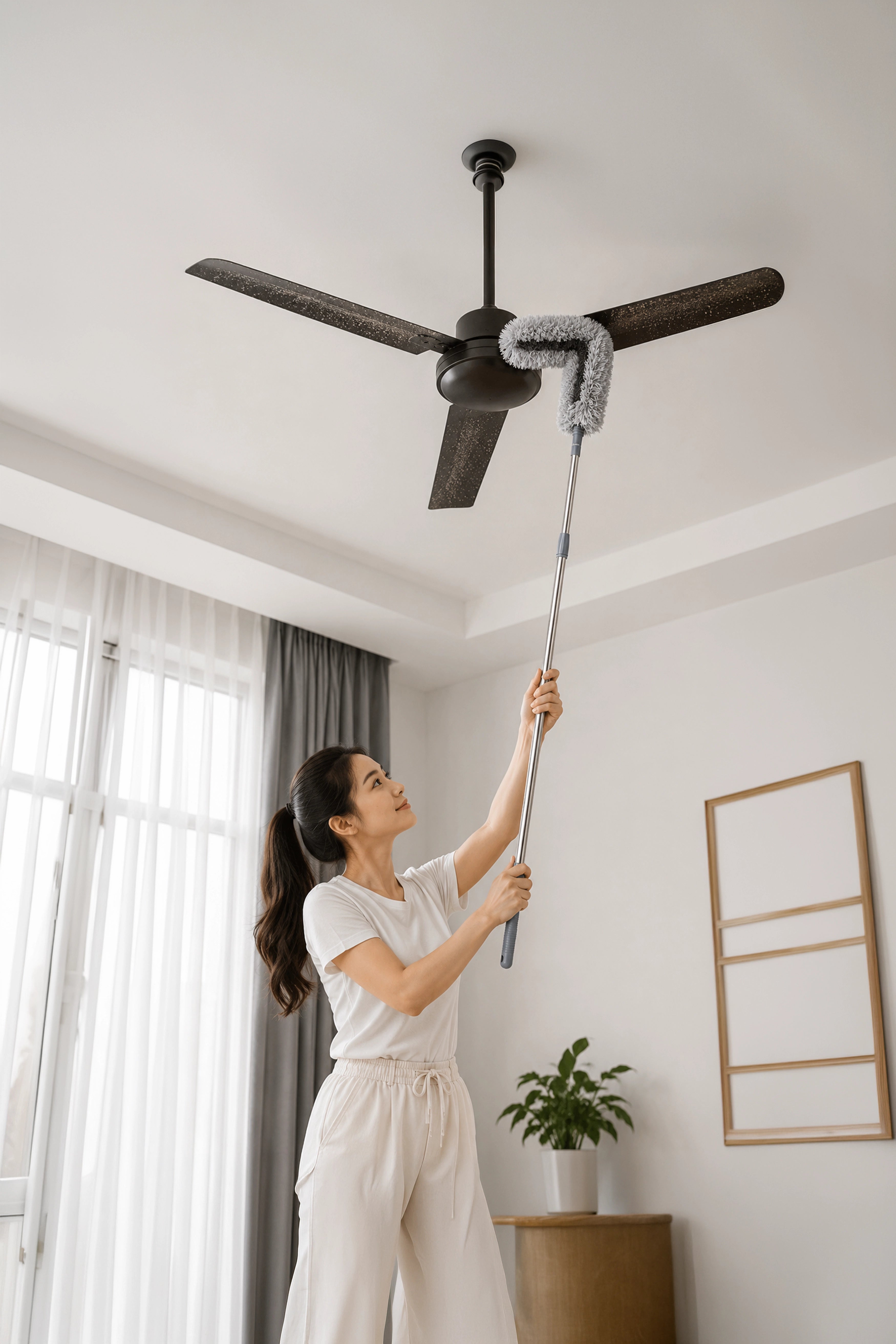 2-in-1 Grey Duster 1.3M