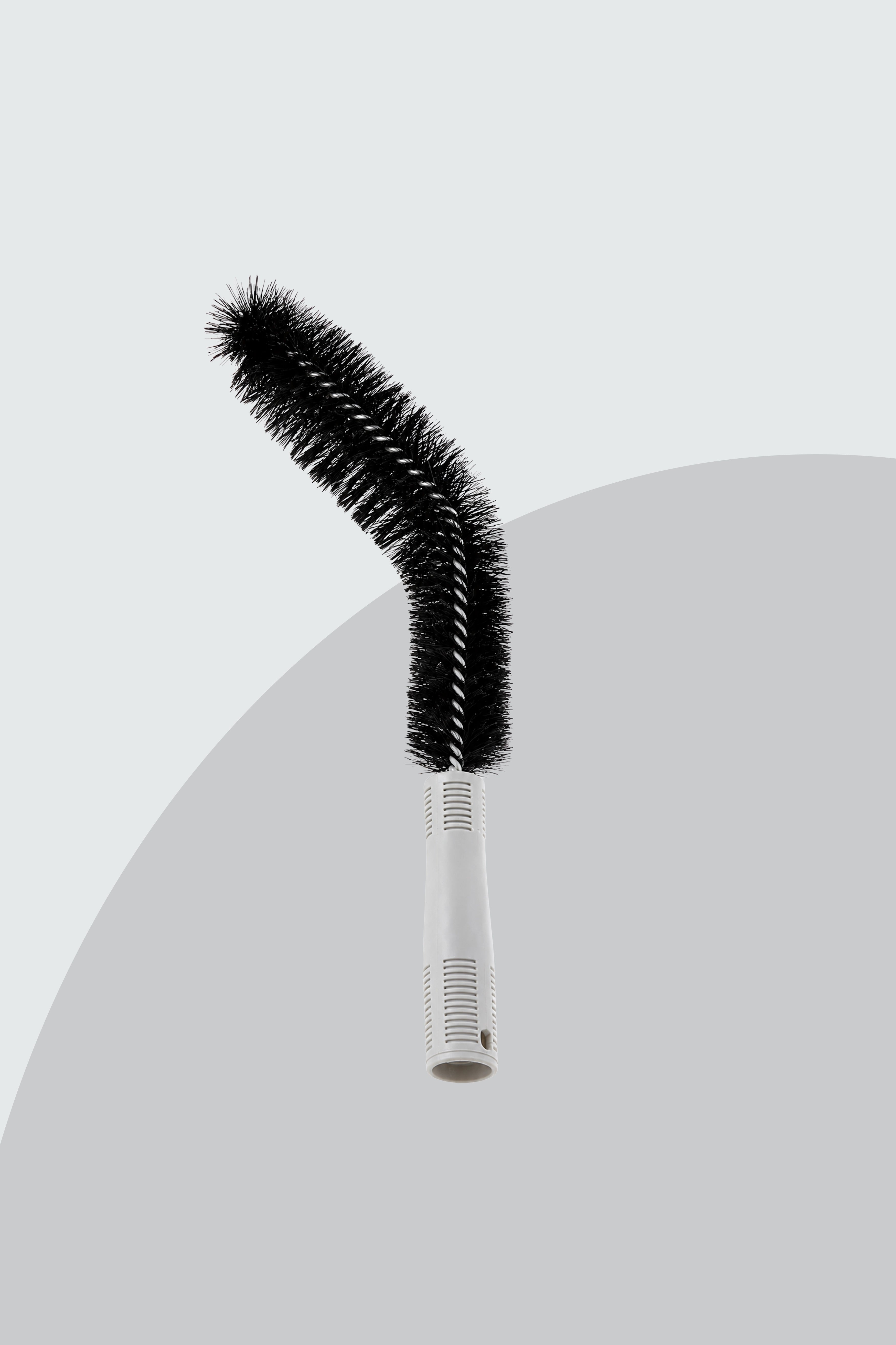 Bended tube cobweb brush