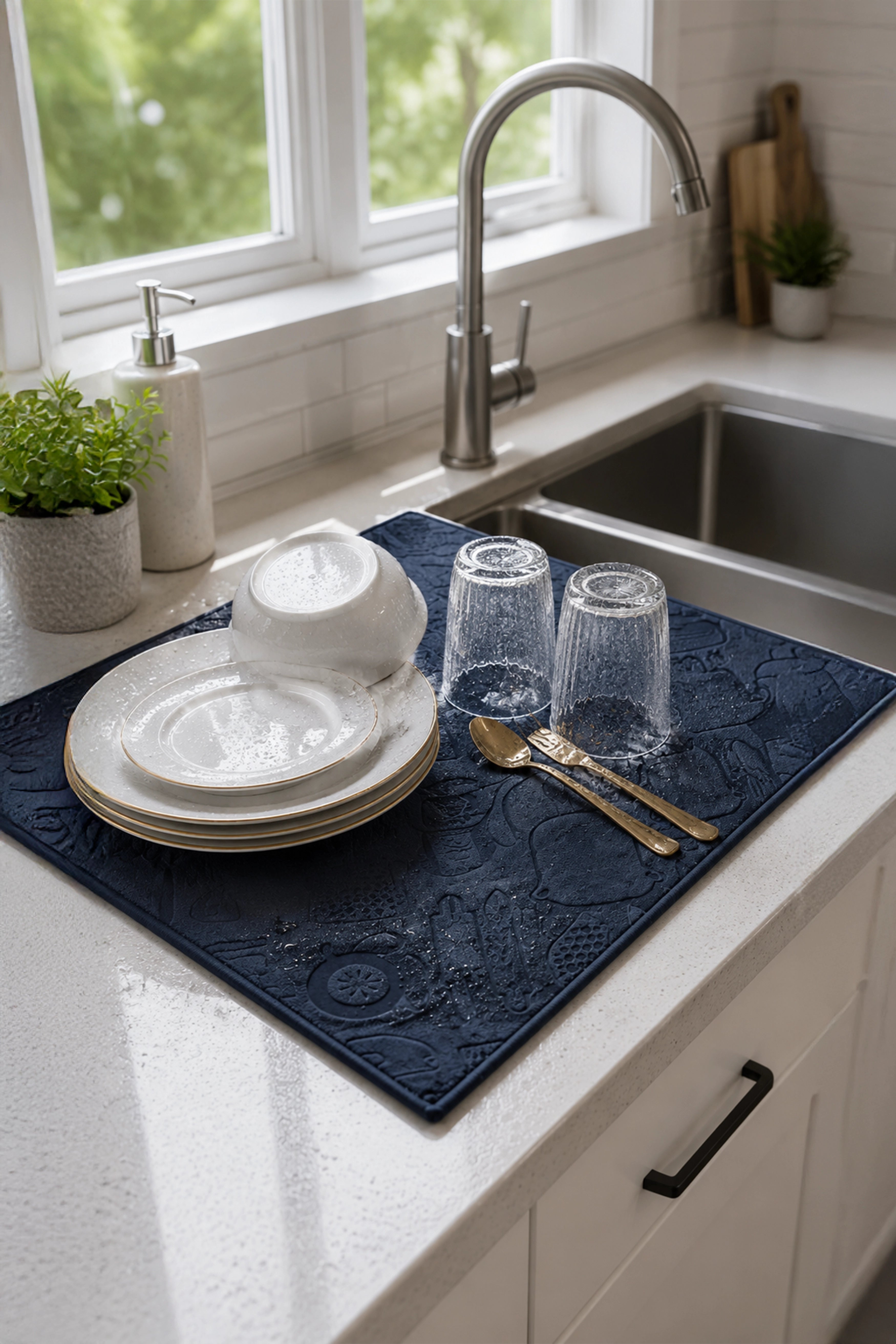 Microfiber Dish Drying Mat 50 × 90 cm